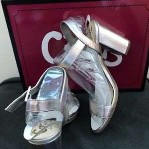 2 inch metallic gorgeous heels size 5 1/2